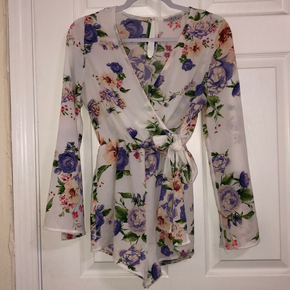 White floral romper